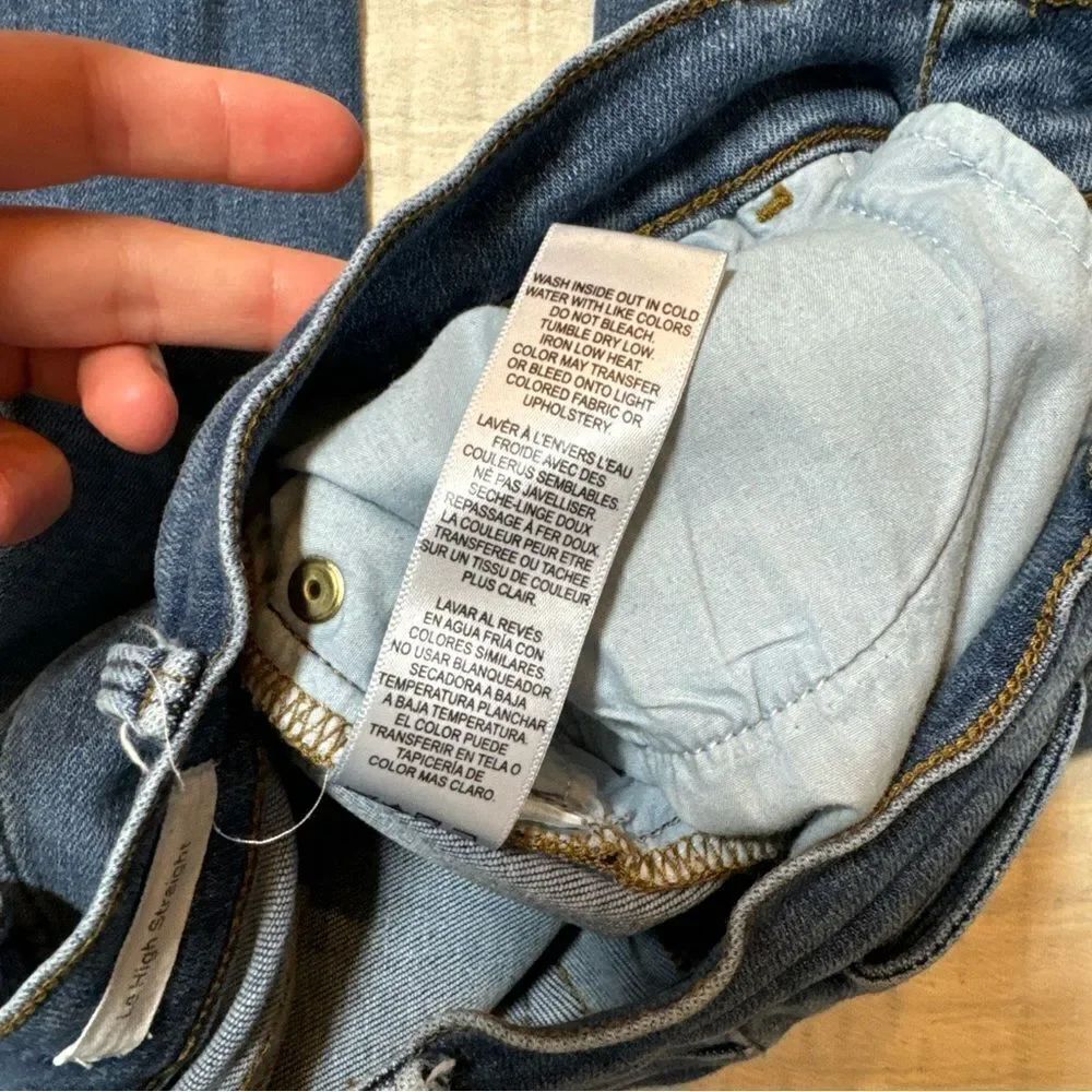 Frame Le High Straight Bestia Mid Wash Jeans size 29